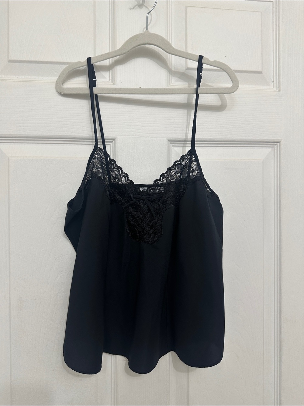Black Lace Trim Cami Top